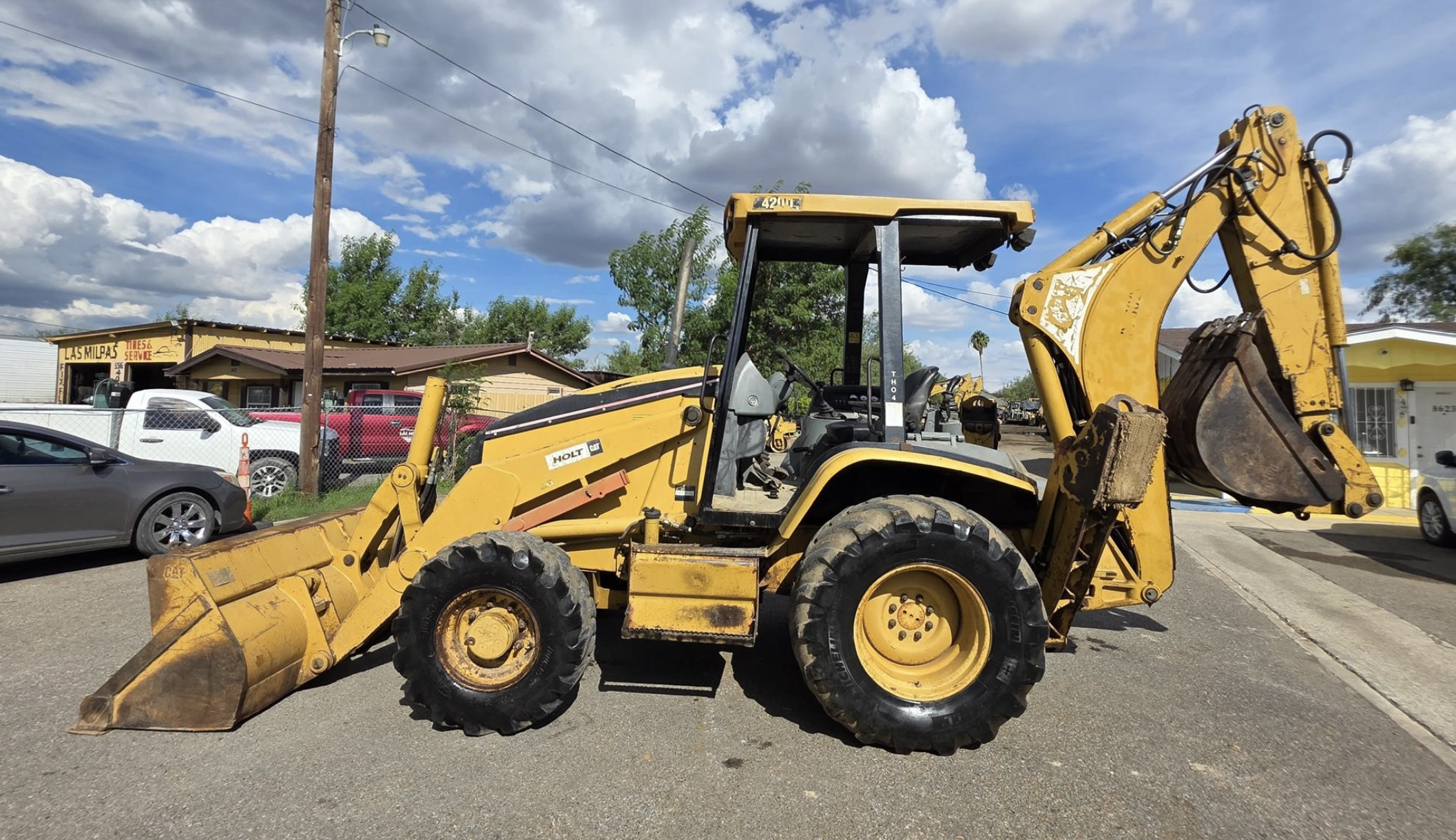 Retroexcavadora Caterpillar 420D 2005 4x4 con brazo extensible - fotografia 10