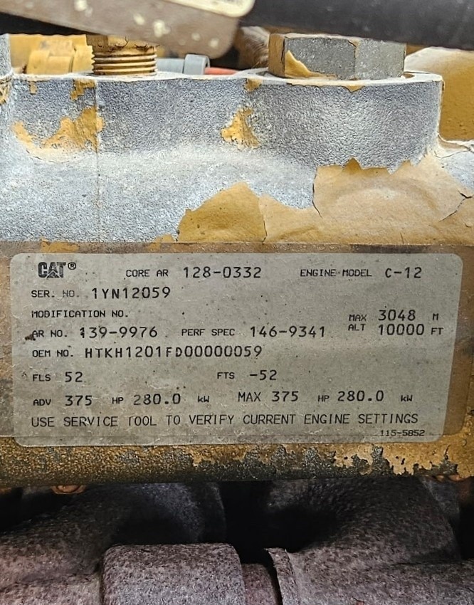 Motor Caterpillar C-12 del portador Sterling de grúa Terex TC 4792
