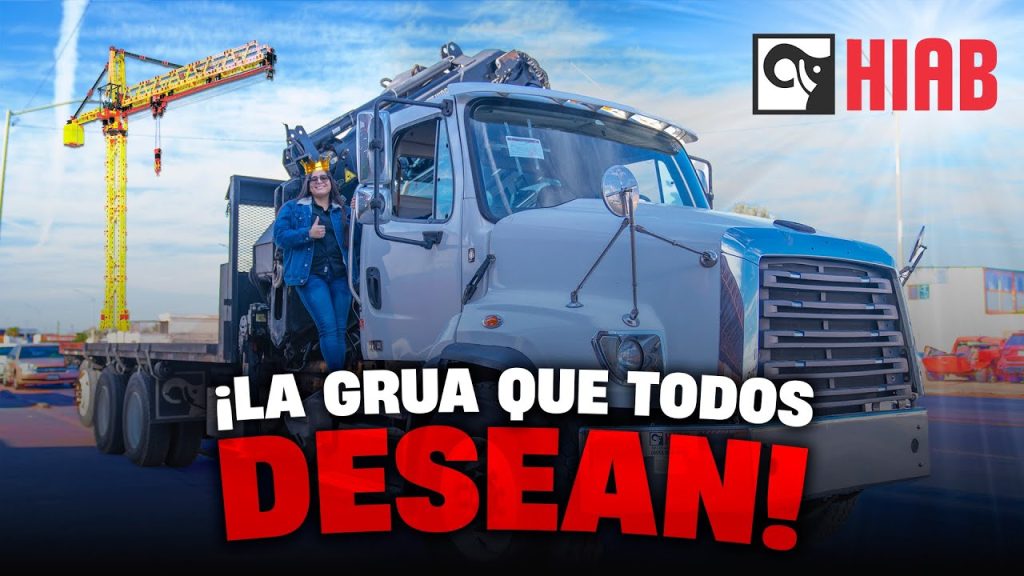 grúa Hiab 2016 montada en un camión Freightliner