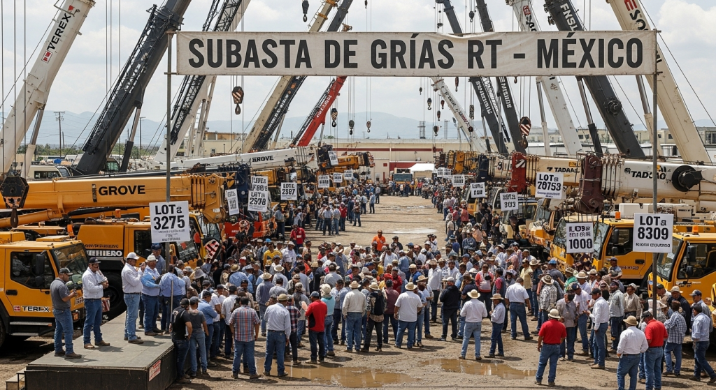 grúas RT en subastas