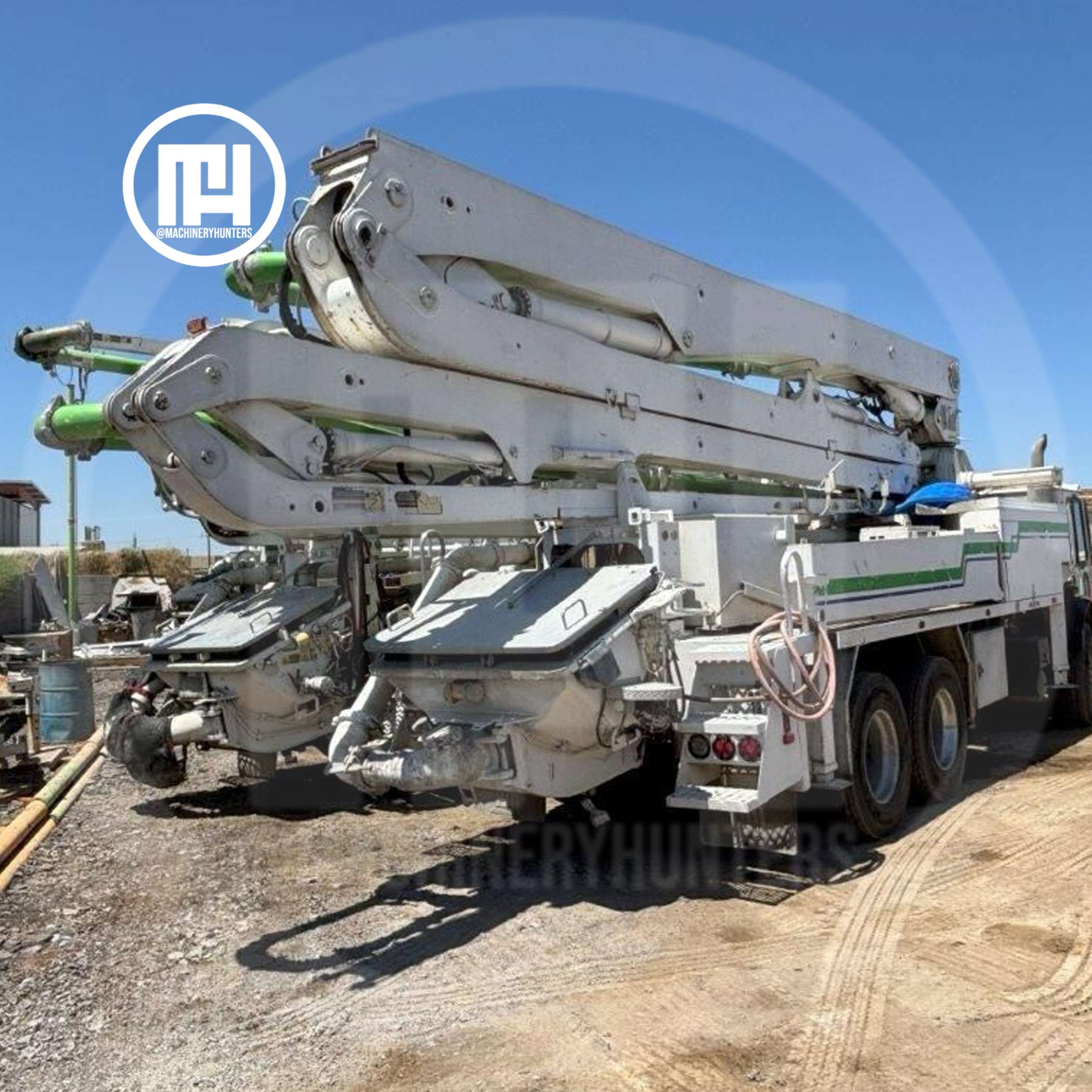 Vista trasera de bomba de concreto Putzmeister 2006